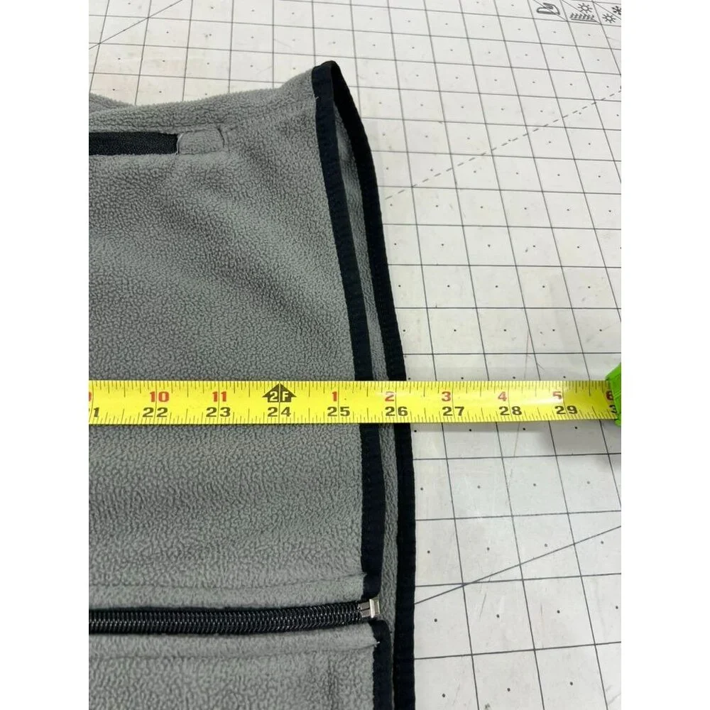 Timberland Mens Gray Full-Zip Fleece Vest L With Pockets - Picture 8 of 8